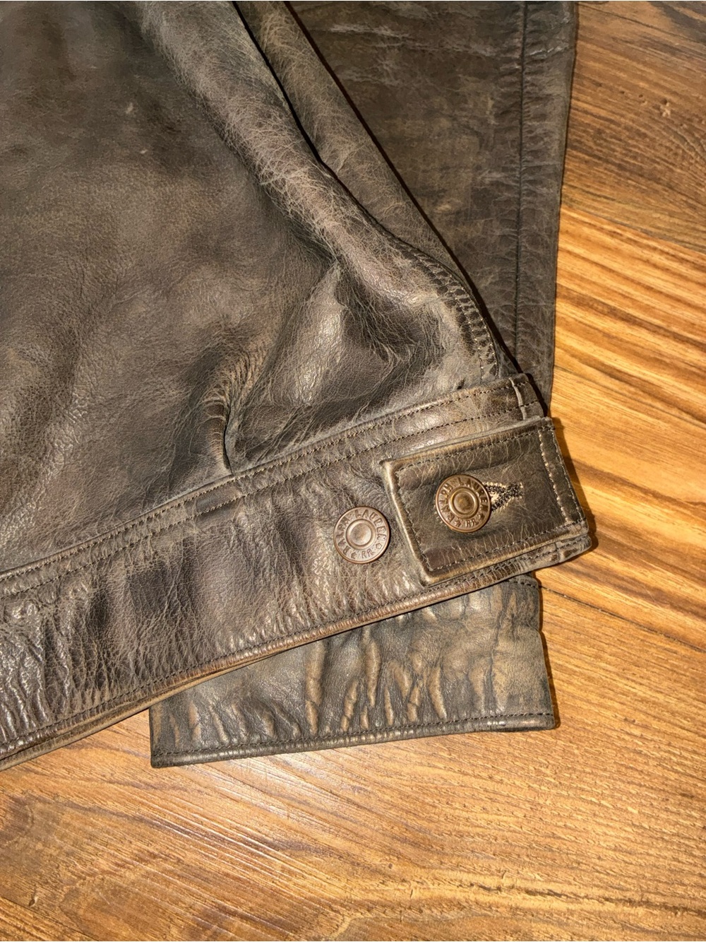 RRL Type 2 Buffalo Leather Brown Jacket - Picture 14 of 16
